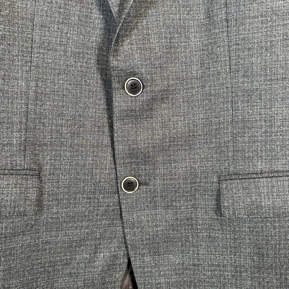 John Varvatos Bleecker Wool Slim Single-Breasted Blazer Dark Grey Men’s Size 42R
